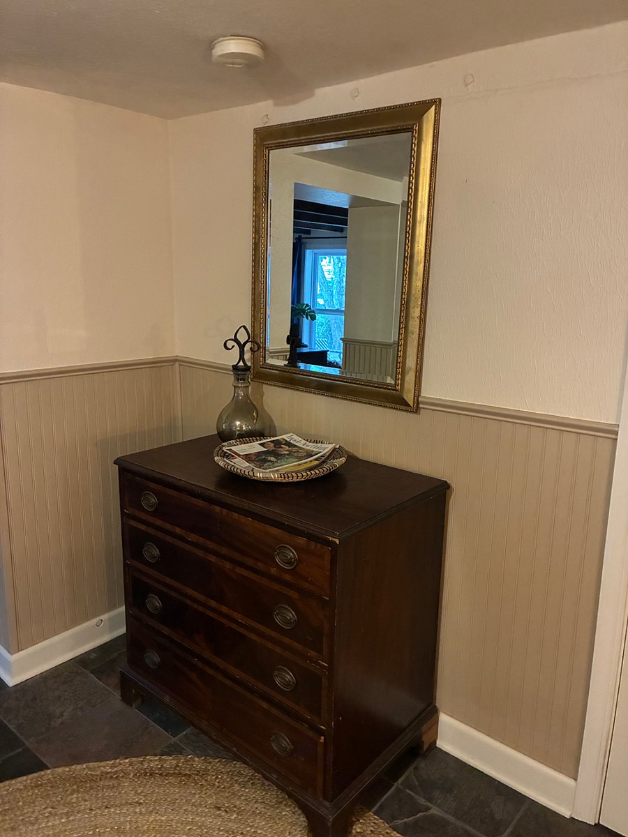 Chest of drawers provided for convenient, everyday access to your clothing.