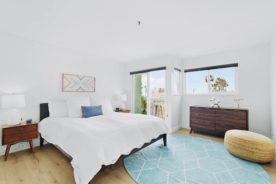 Large 2nd Bedroom with New Nectar California King Bed and Slider to Deck with Breathtaking Views!
