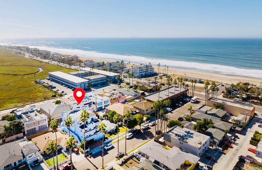 Ariel View, steps to the BEACH!