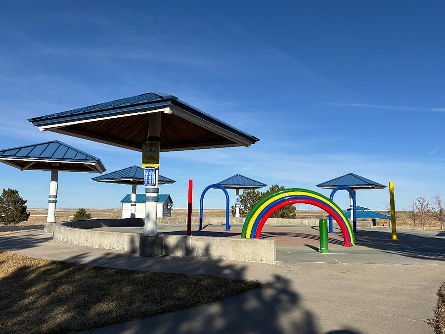 Great Plains Park pavilions and water park