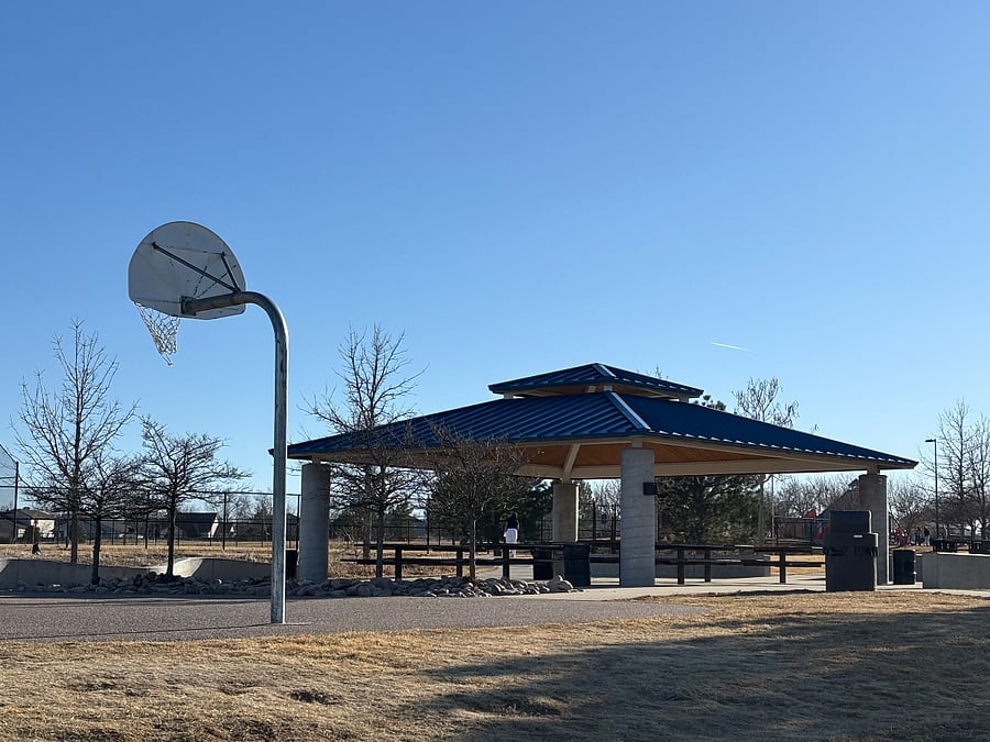 Great Plains Park basketball court & pavilion 