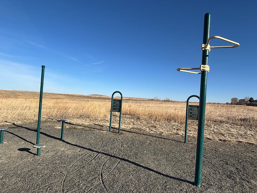 Great Plains Park work-out circuit throughout the park trails