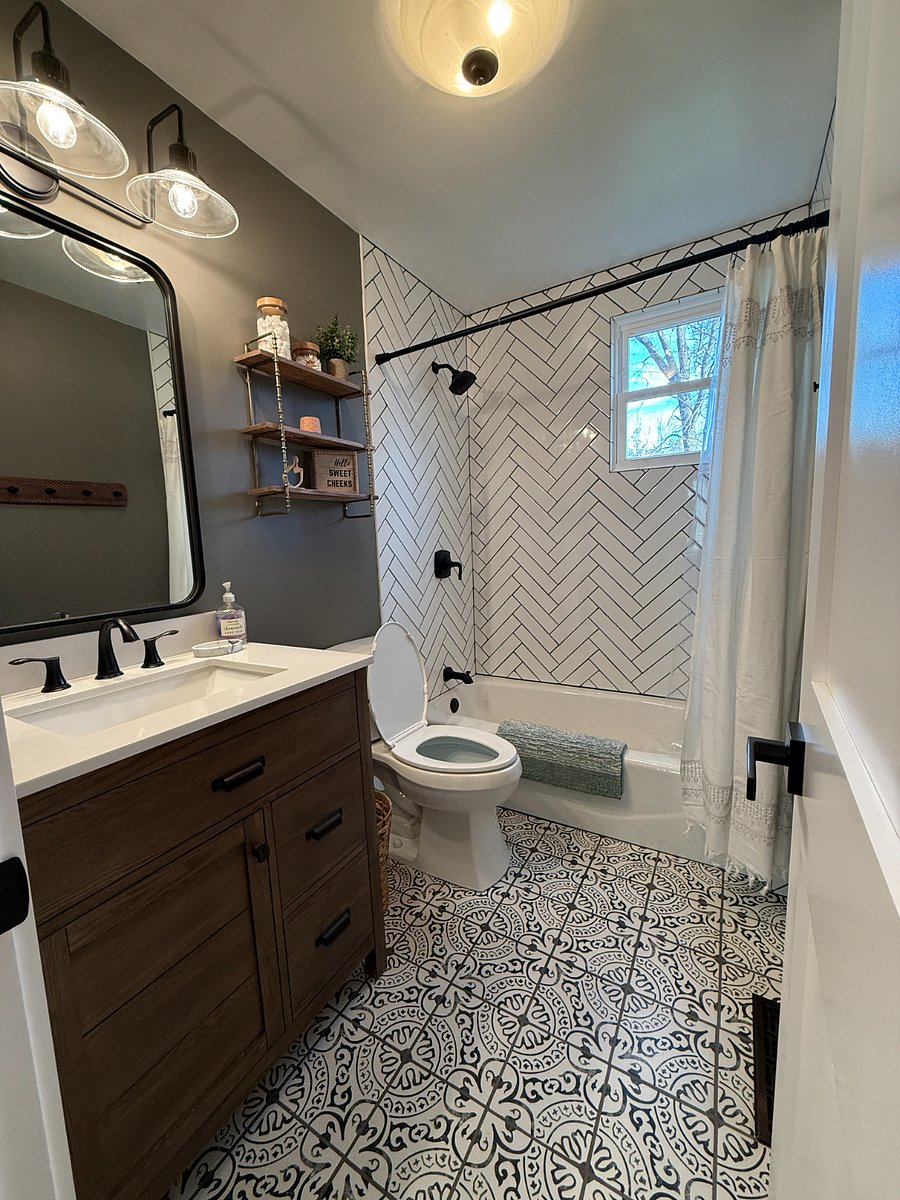 Bathroom featuring heated floors