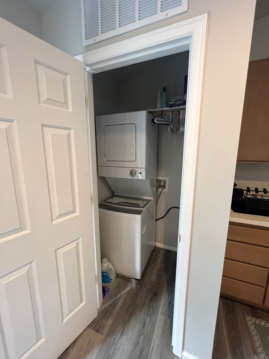 Brand new stackable washer and drier combo