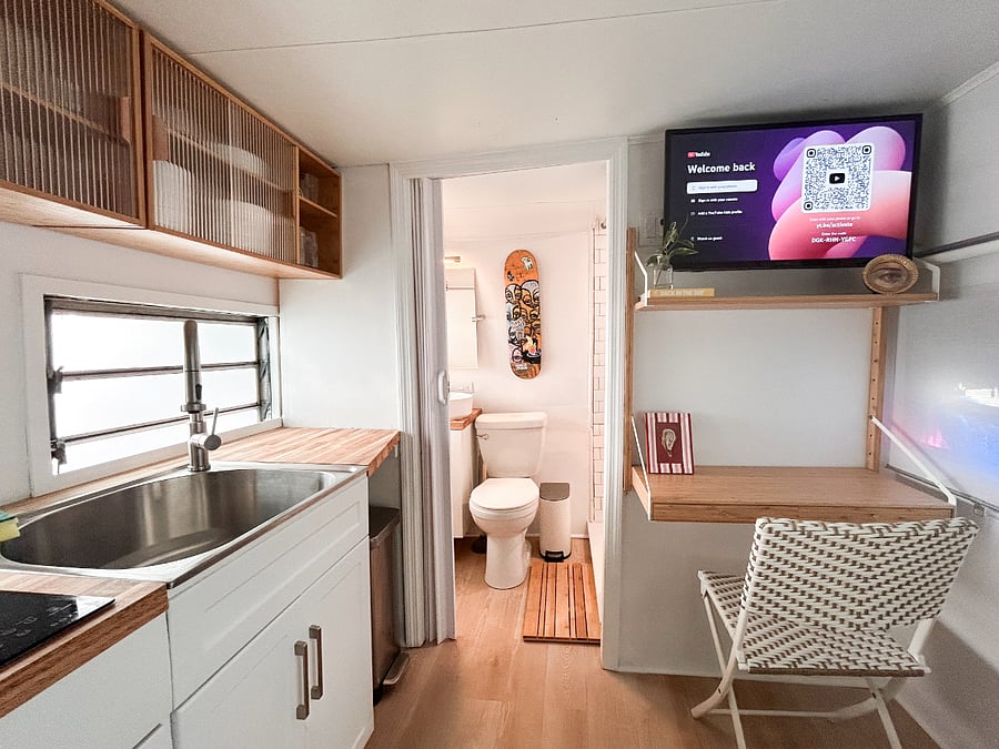 Desk area with wifi and smart TV
