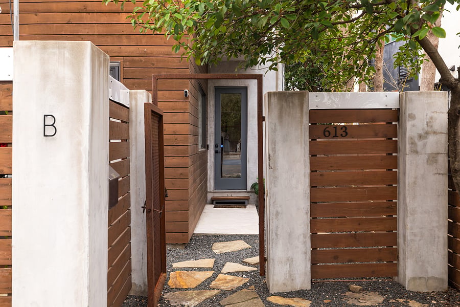 Gated front entrance