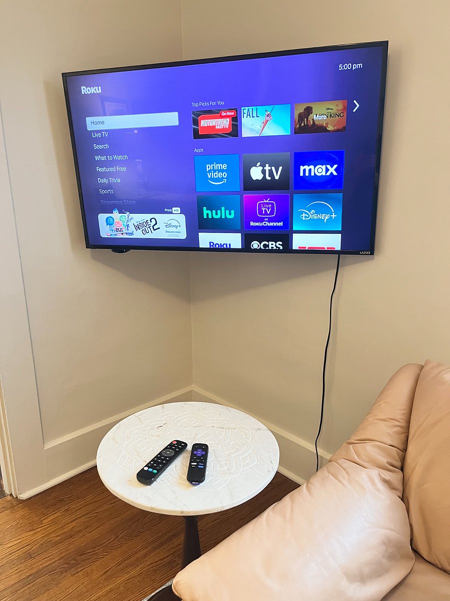 52" Roku enabled TV in living room