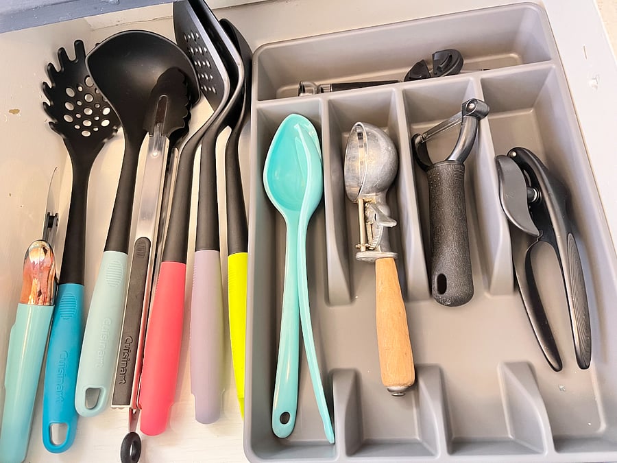 abundant kitchen utensils for cooking