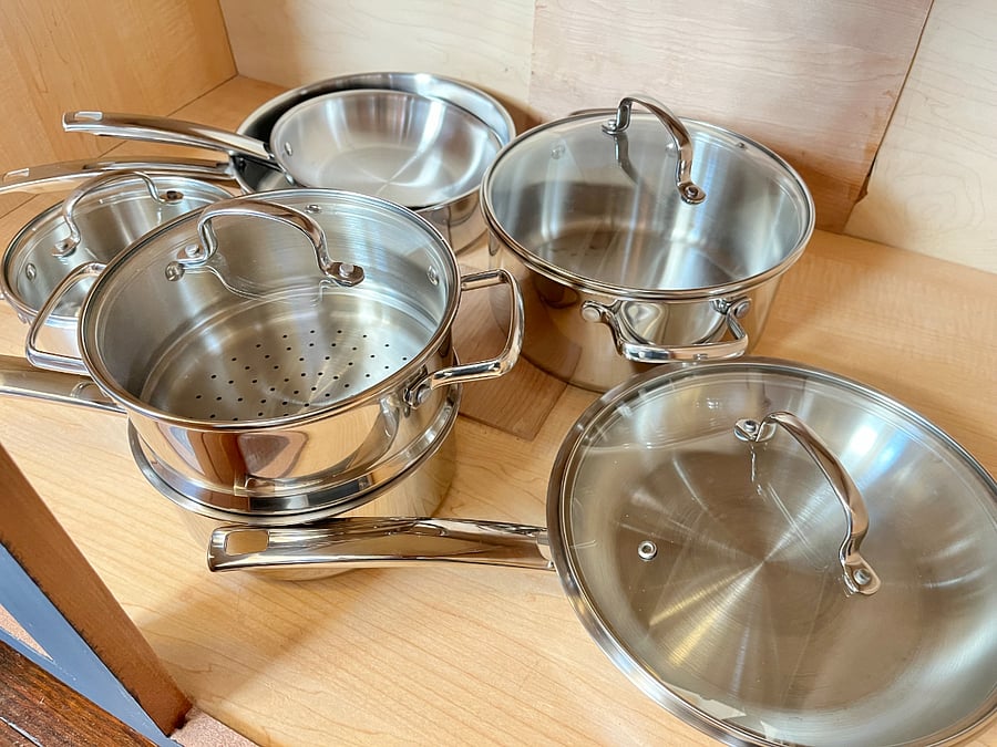 new stainless steel pots and pans