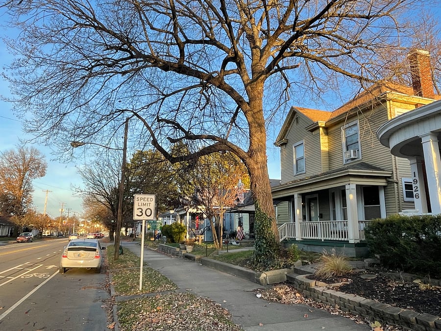 plentiful, free street parking out front and bike lane as well!