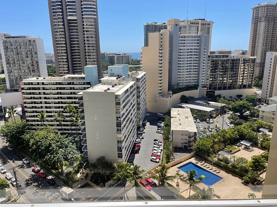 View from the bedroom window