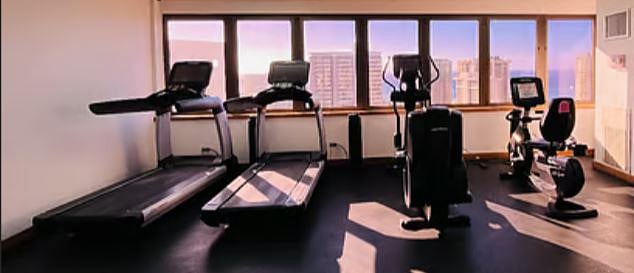 The gym with view of Diamond Head at sunrise!