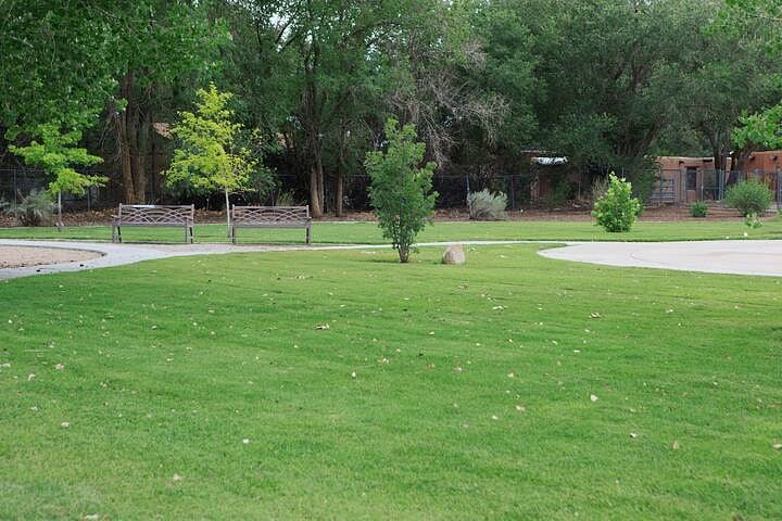 Community park at end of block