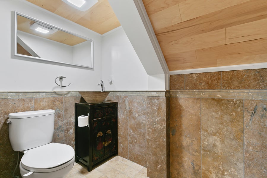 shared 1/2 bath off kitchen