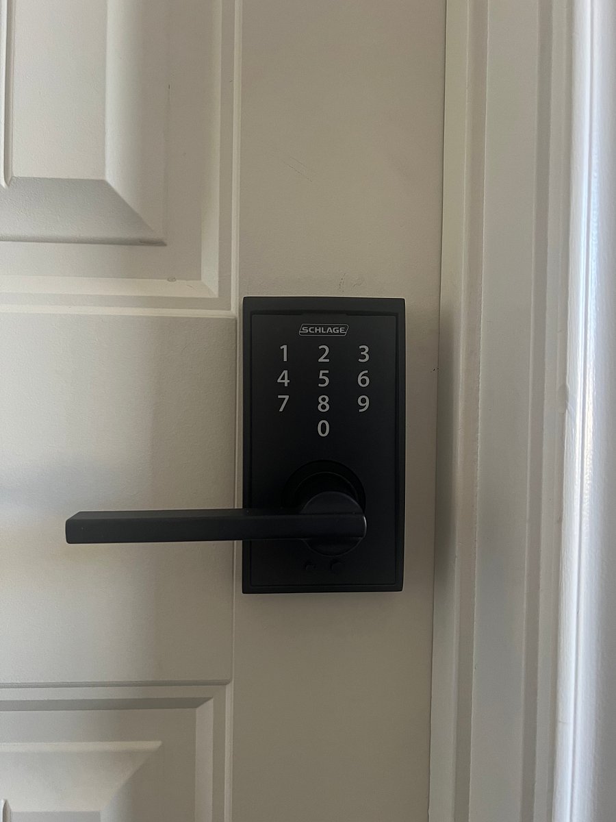 Bedroom is equipped with keypad lock for extra security.