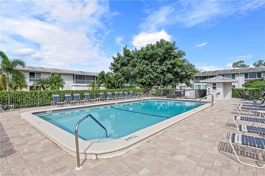 Small Pool is a 1 minute walk from Condo. There are a total of 9 pools within the Glades Country Club.