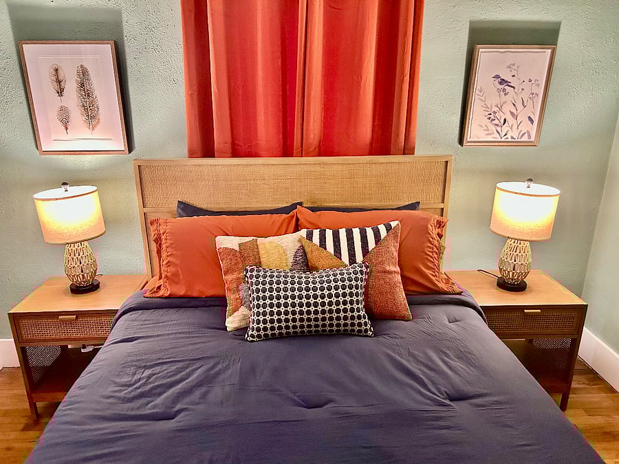Queen sized bed