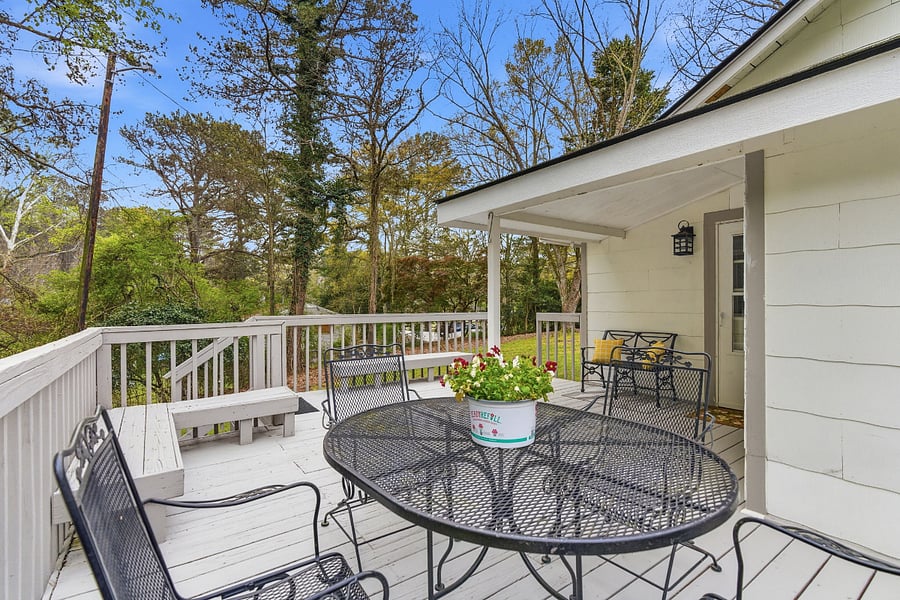 Spacious outdoor area for relaxing and unwinding.