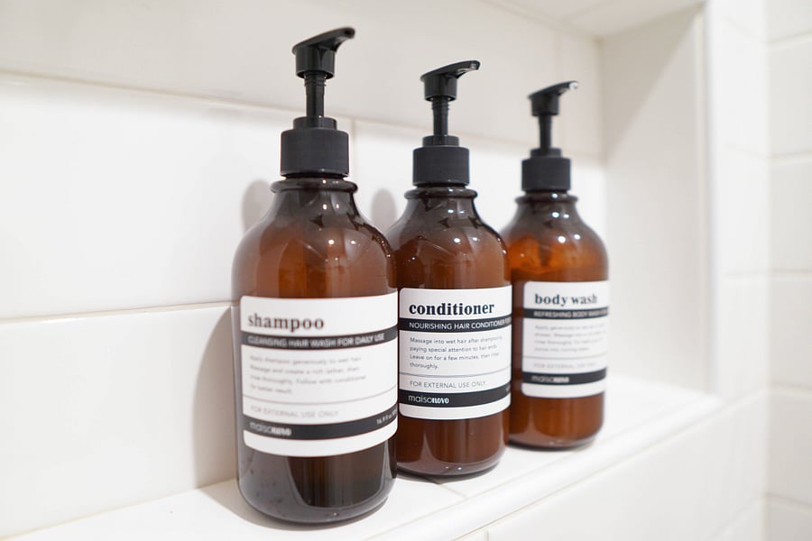 Both bathrooms are loaded shampoo, conditioner, body wash and handvsoap