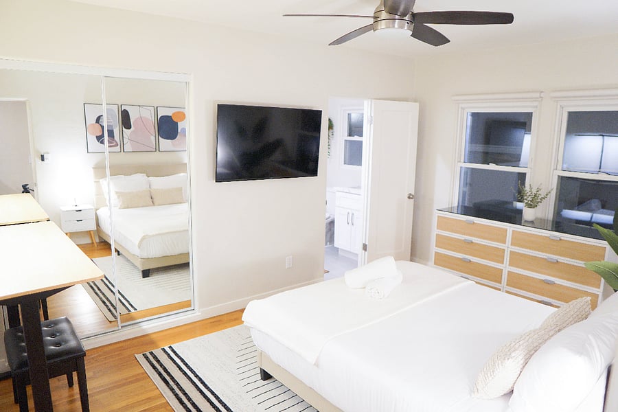 Another view of the primary bedroom
