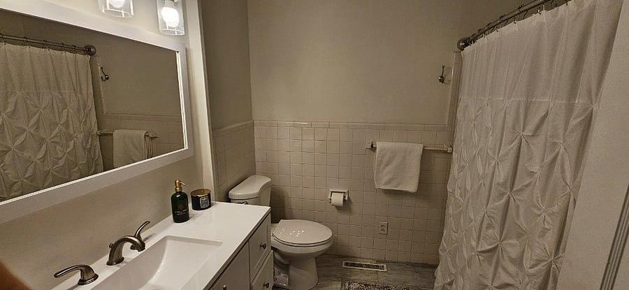 Bedroom 2 shared full bath.