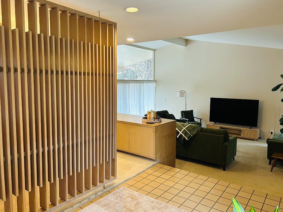 Entryway View to Sunken Living Room