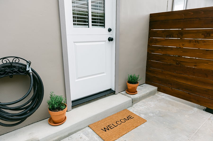 Private entry to home.