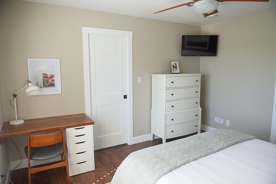 Desk in Bedroom for remote work.