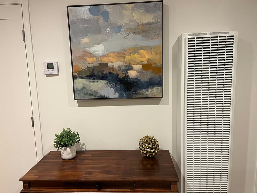 Desk with writing tablet and pens