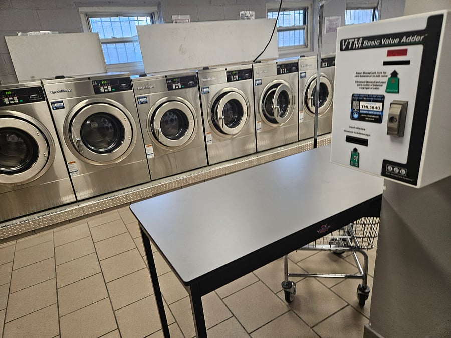 Laundry room access from within building lobby