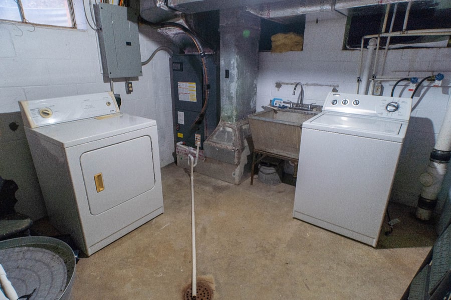 Washer & Dryer in Basement (accessed through exterior stairwell) - Dryer in photo has since been replaced with newer model