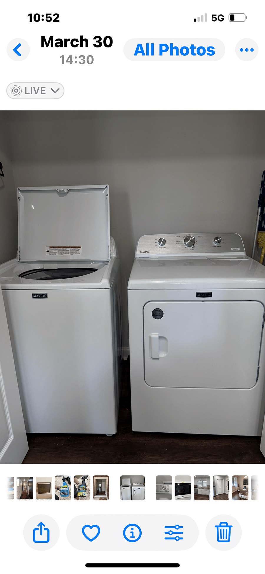 New Maytag washer and dryer