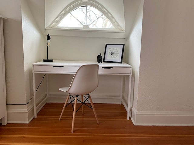 Desk in private office. 