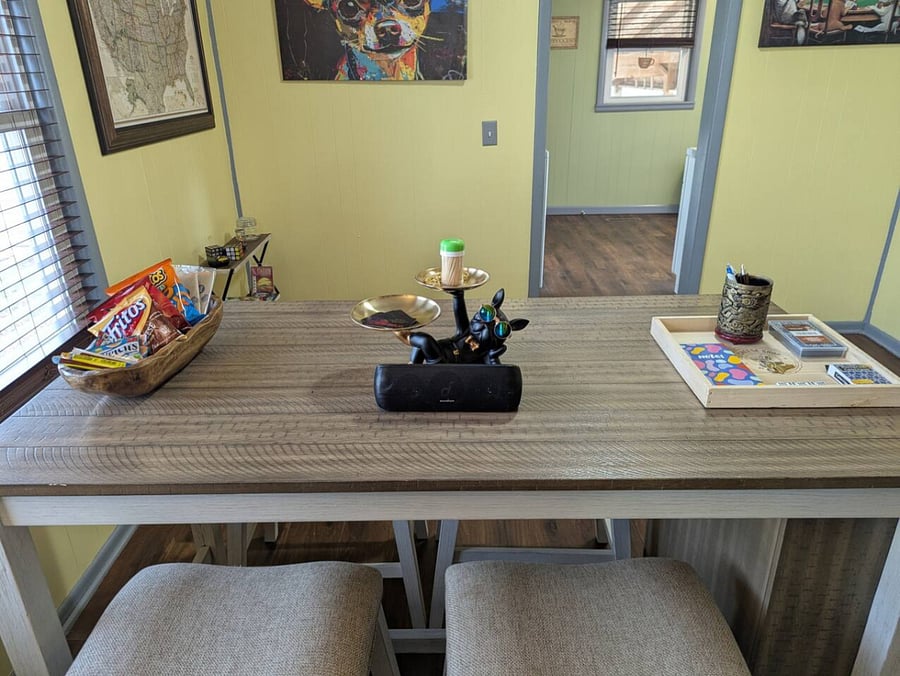 Dining table.