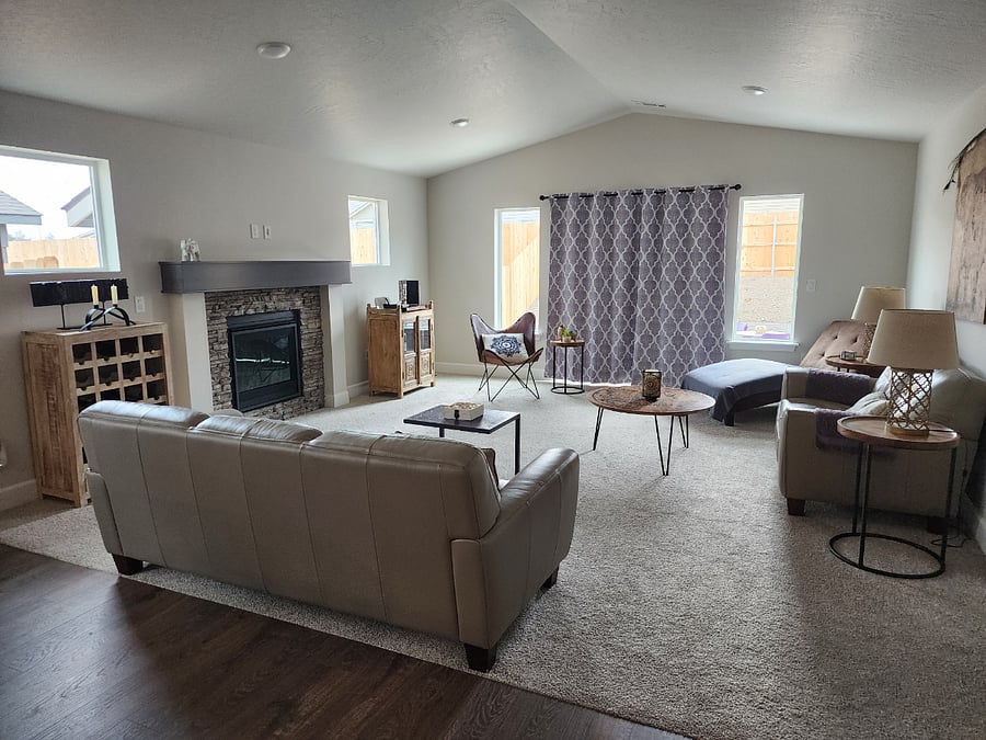 Shared space-Living Room (TV is being installed above fireplace today)