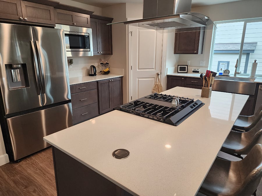Kitchen-shared space. Dishes/small appliances in pantry/cupboards