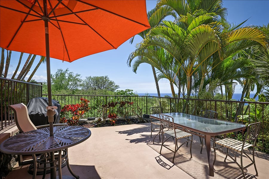 Shared condo with new propane grill area by pool with sunset view! Grill utensils in our condo for your use.