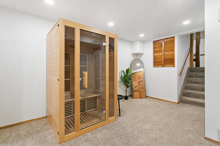 2 Person Infrared Sauna to help you relax after work or from exploring Colorado's great outdoors. 