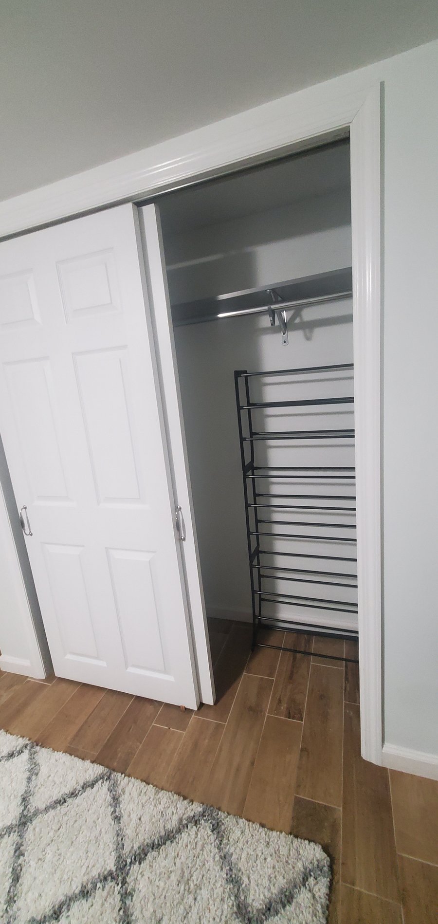 Bedroom closet shoe rack