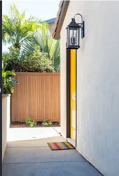 Keypad yellow door entrance