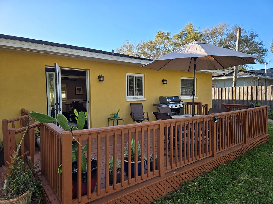 Back yard deck - just off kitchen