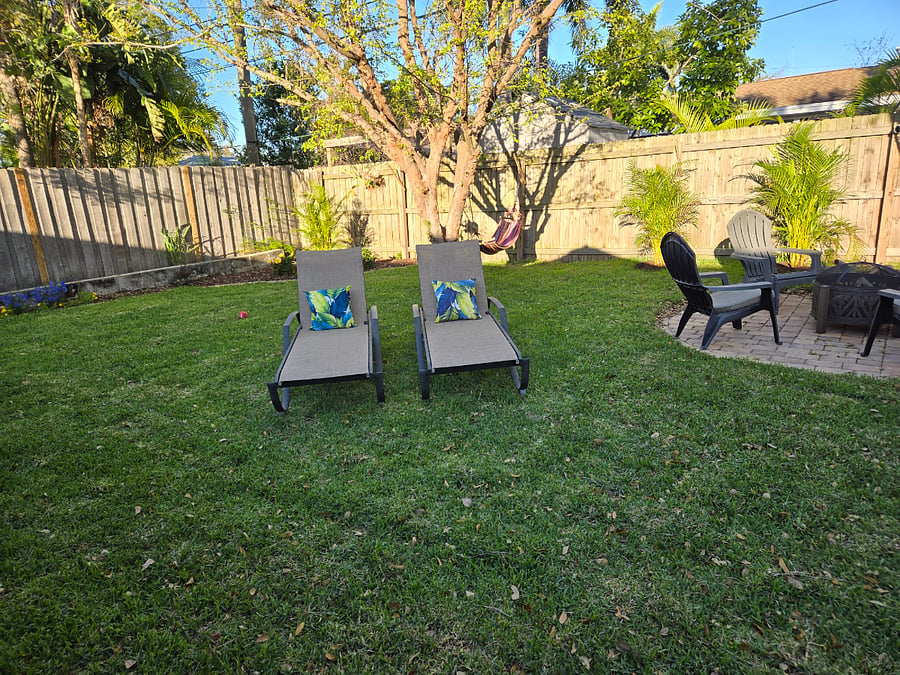 Large, fully-fenced backyard