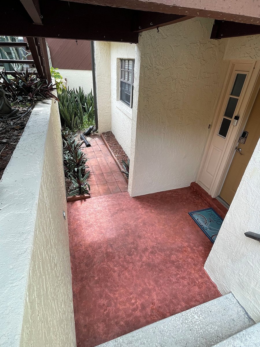 Front Door (down one set of stairs)