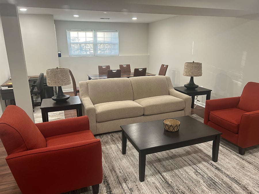 Rec Room with Desk