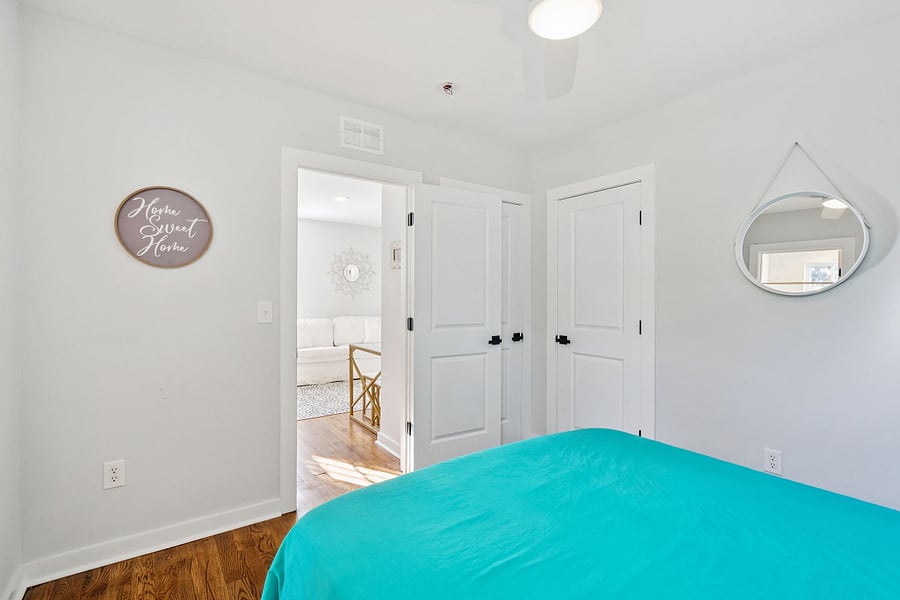 master bedroom with 2 closets