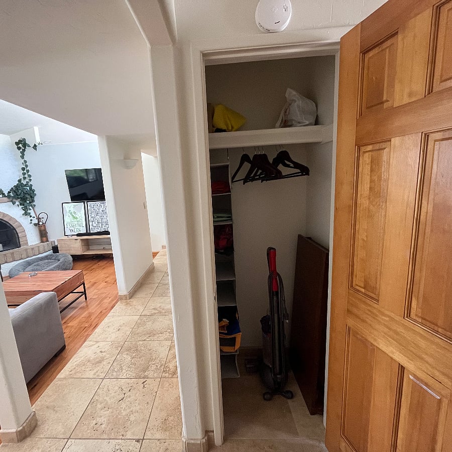 Front closet with vaccuum