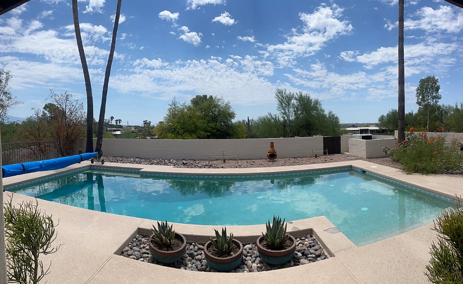 Private pool and views of Tucson