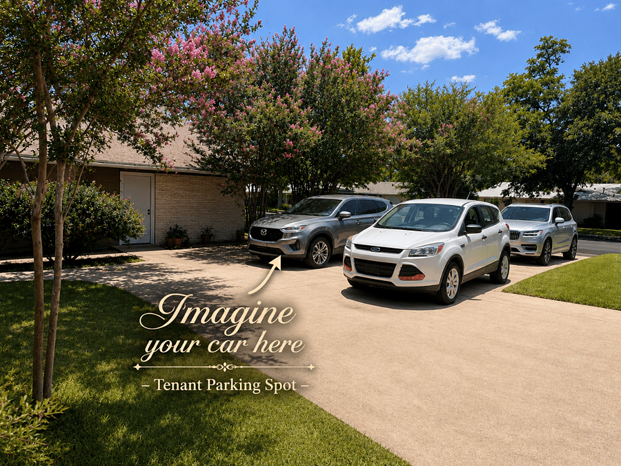 Shared driveway with Unit A - Plenty of parking for 2 cars on the southside of driveway.