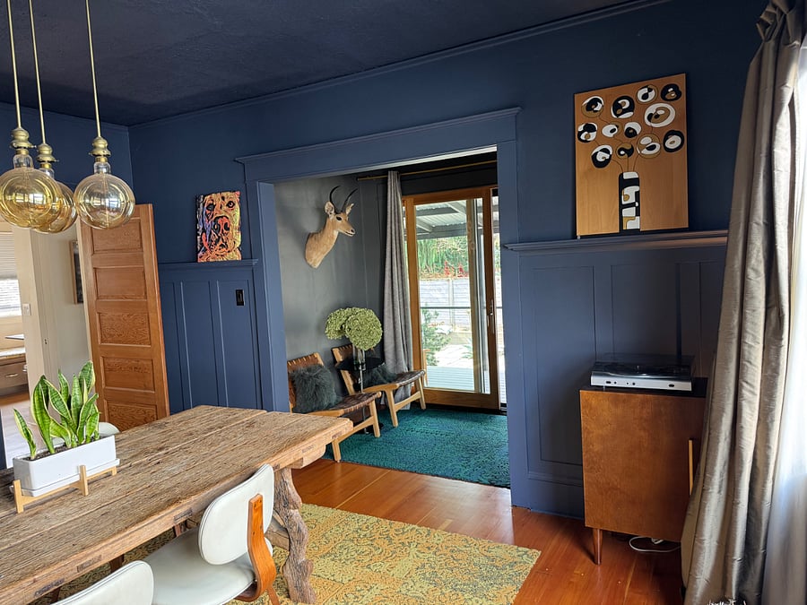 Dining room looking into the bar seating area