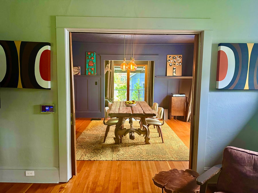 Dining room from living room